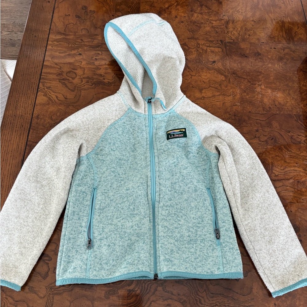 L.L. Bean Kids' Blue and Gray Hoodie